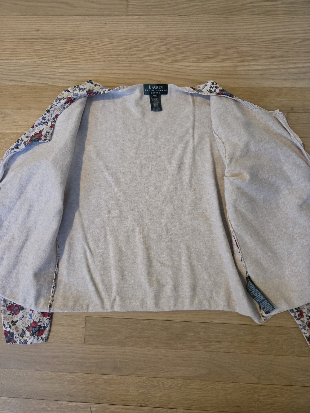 Ralph Lauren Floral Scoop Neck Tank Top And Cardigan Set - Picture 8 of 9